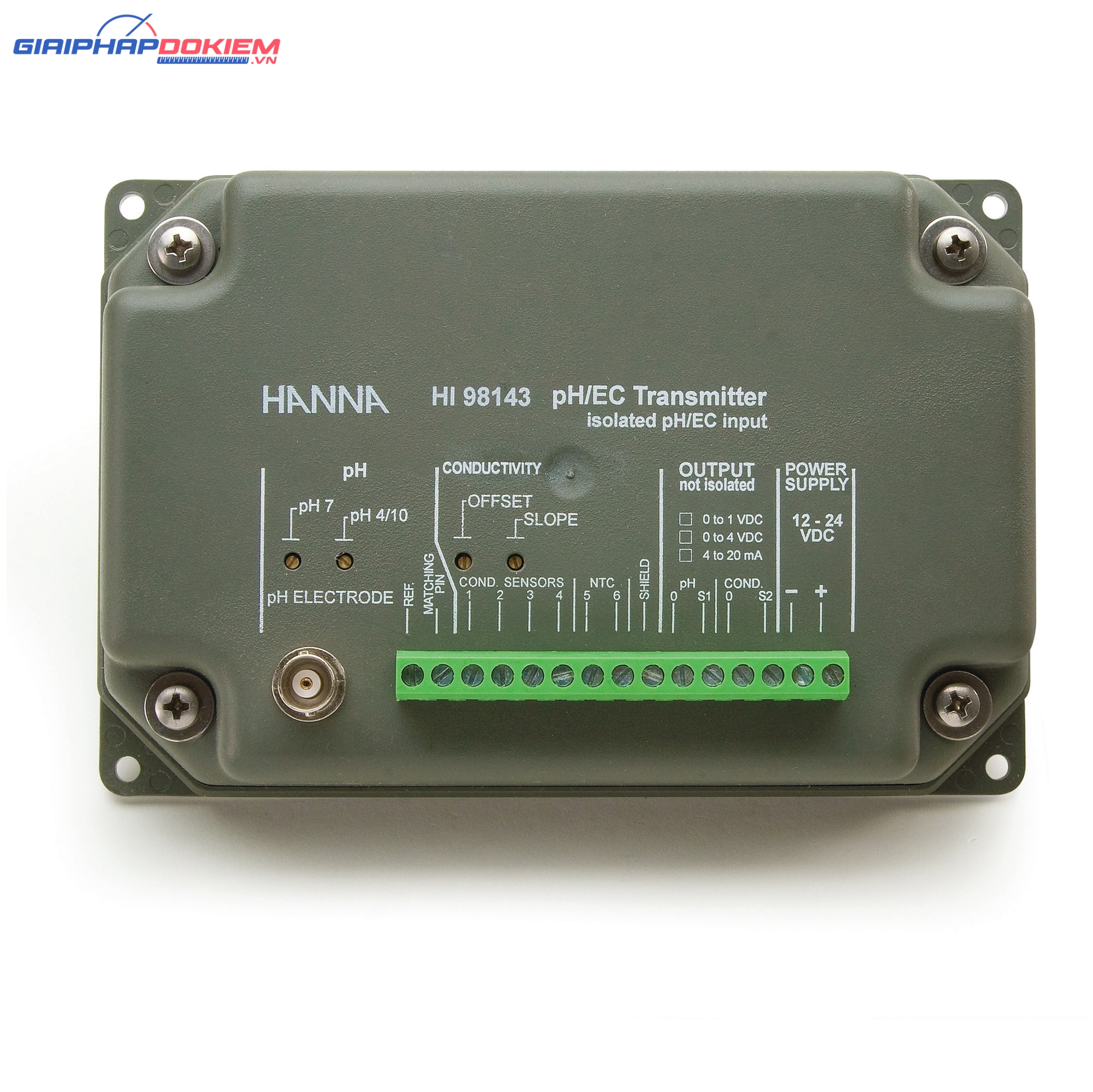 Transmitter pH và EC Với Đầu Ra Galvanic Hanna HI98143 1 Transmitter pH và EC Với Đầu Ra Galvanic Hanna HI98143