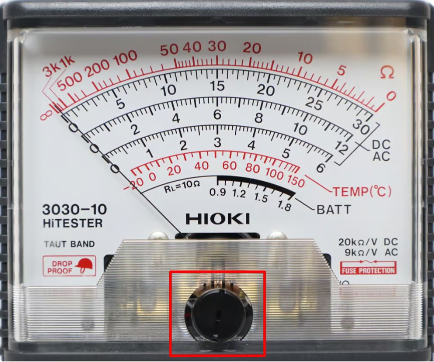 Cách Sử Dụng Đồng Hồ Vạn Năng Kim Chi Tiết, Dễ Hiểu Nhất 8 Nút điều chỉnh kim chỉ thị về vị trí gốc