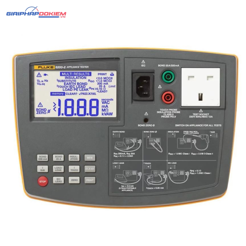 Máy kiểm tra thiết bị điện cầm tay FLUKE-6200-2 UK 3 Máy kiểm tra thiết bị điện cầm tay FLUKE-6200-2 UK
