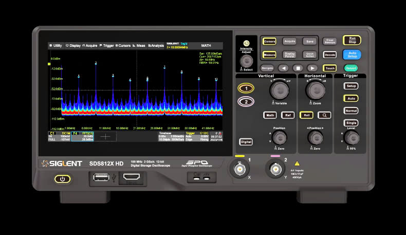Máy hiện sóng Siglent SDS812X HD 100Mhz 2 Máy hiện sóng Siglent SDS812X HD 100Mhz