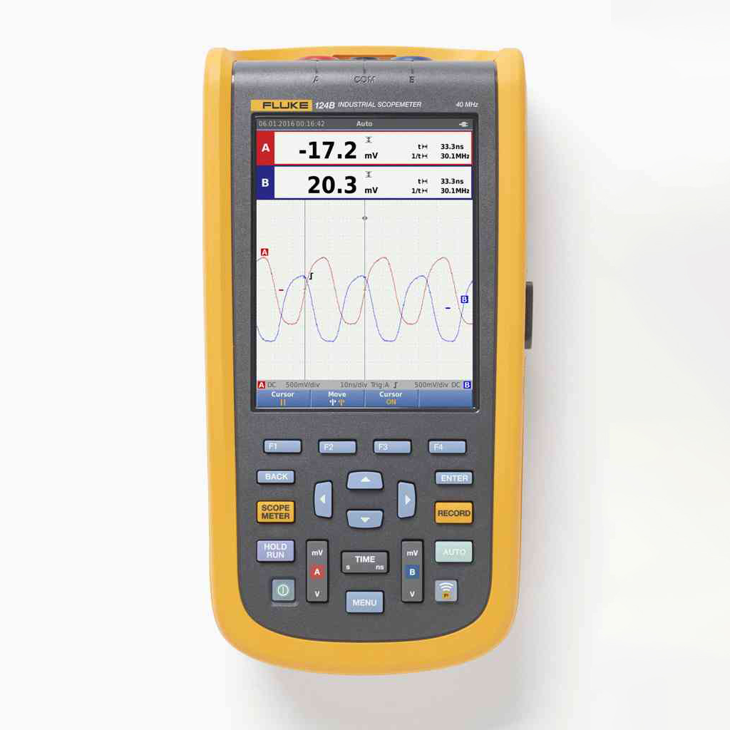 Máy hiện sóng cầm tay FLUKE-124B/INT/S (40 MHz, 2 CH, Phần mềm FlukeView) 4 Máy hiện sóng cầm tay FLUKE-124B/INT/S (40 MHz, 2 CH, Phần mềm FlukeView) - Ảnh 2