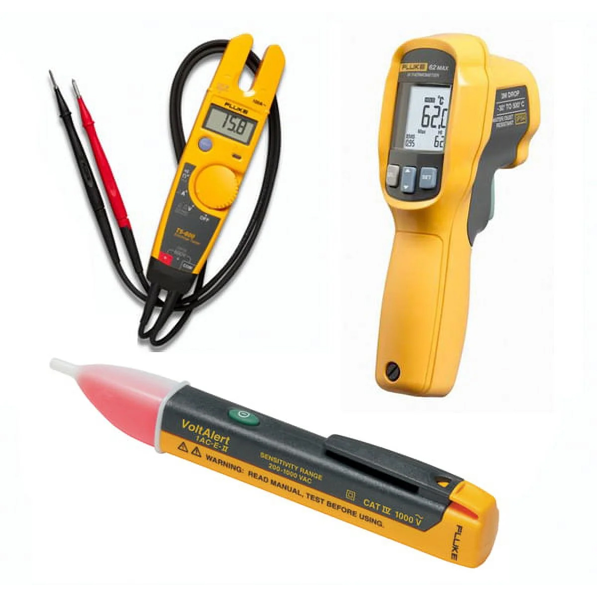 Bộ đo nhiệt độ hồng ngoại, bộ kiểm tra điện và bộ dò điện áp FLUKE T5-600/62MAX+/1AC 4 Bộ đo nhiệt độ hồng ngoại, bộ kiểm tra điện và bộ dò điện áp FLUKE T5-600/62MAX+/1AC - Ảnh 2