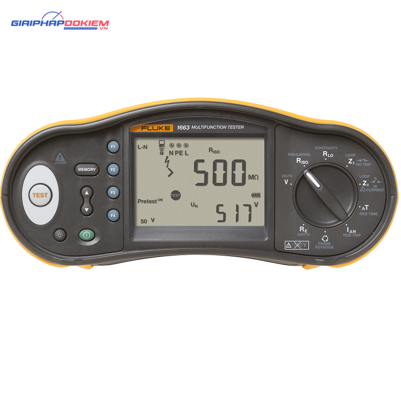 Máy kiểm tra lắp đặt điện đa chức năng FLUKE FLK-1663 SCH (500V; 0.1V, W/RCD TYPE B SCHUKO) 4 Máy kiểm tra lắp đặt điện đa chức năng FLUKE FLK-1663 SCH (500V; 0.1V, W/RCD TYPE B SCHUKO) - Ảnh 2