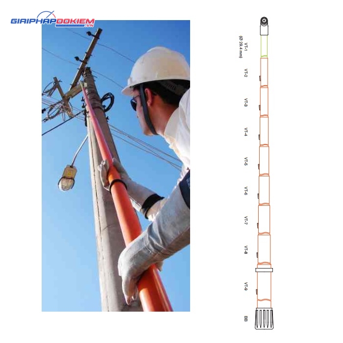 Sào thao tác 9.16m Ritz VTT 1/7 (110kV) 6 Sào thao tác 9.16m Ritz VTT 1/7 (110kV) - Ảnh 2