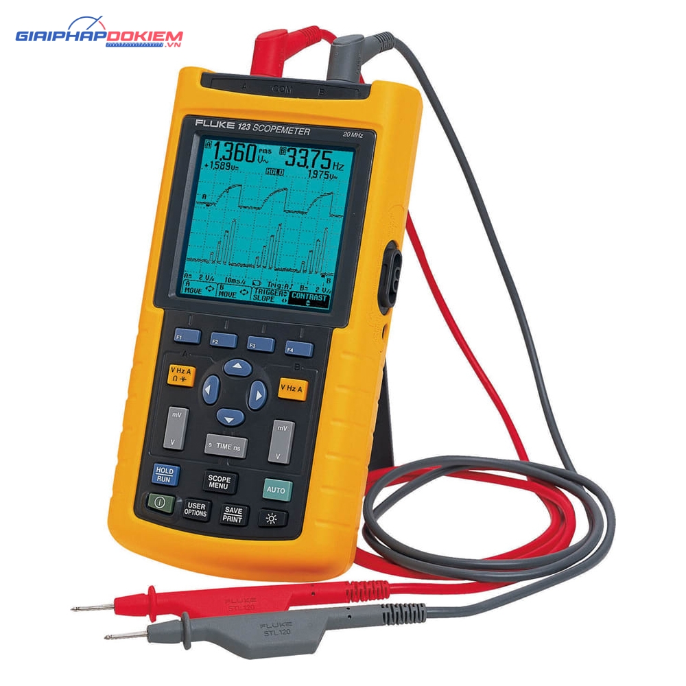 Máy hiện sóng cầm tay Fluke 123 (20Mhz, 2CH) 3 Máy hiện sóng cầm tay Fluke 123 (20Mhz, 2CH)