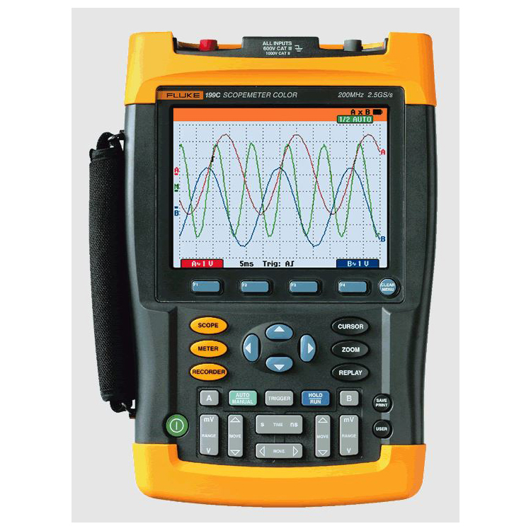 Máy hiện sóng cầm tay Fluke 199C (200Mhz, 2.5GSa/s, 2CH) 3 Máy hiện sóng cầm tay Fluke 199C (200Mhz, 2.5GSa/s, 2CH)