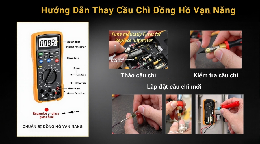 Hướng Dẫn Thay Cầu Chì Đồng Hồ Vạn Năng An Toàn Và Hiệu Quả 14 Các bước thay cầu chì đồng hồ vạn năng