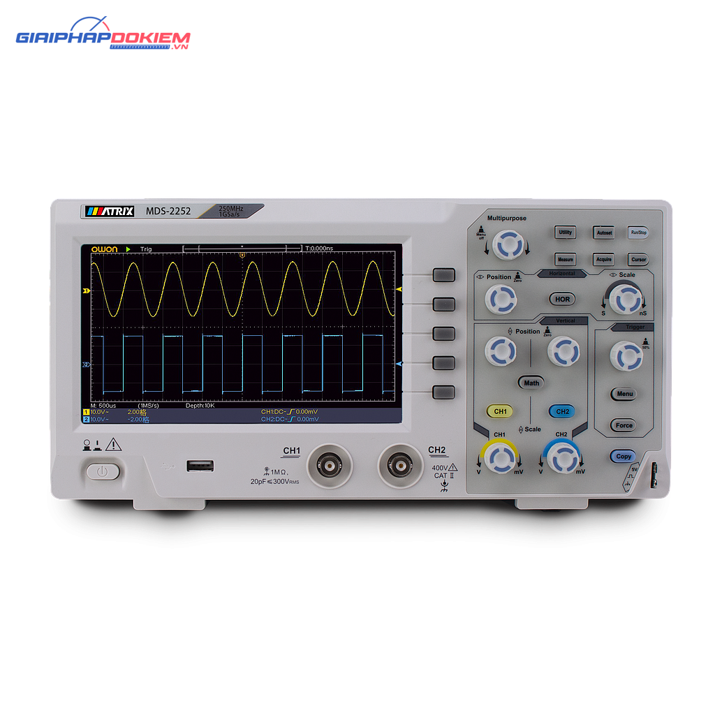 Máy hiện sóng Matrix MDS2252 250 MHz, 2 kênh 6 Máy hiện sóng Matrix MDS2252 250 MHz, 2 kênh