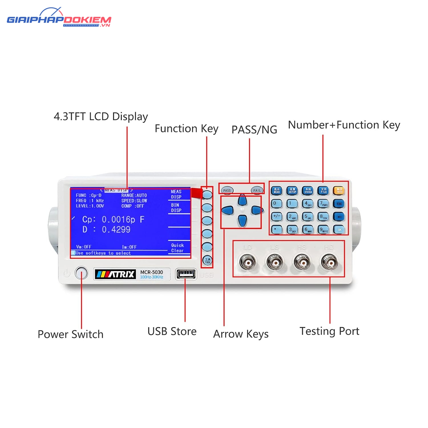 Máy đo LCR độ chính xác cao Matrix MCR-5030 11 Máy đo LCR độ chính xác cao Matrix MCR-5030 - Ảnh 4