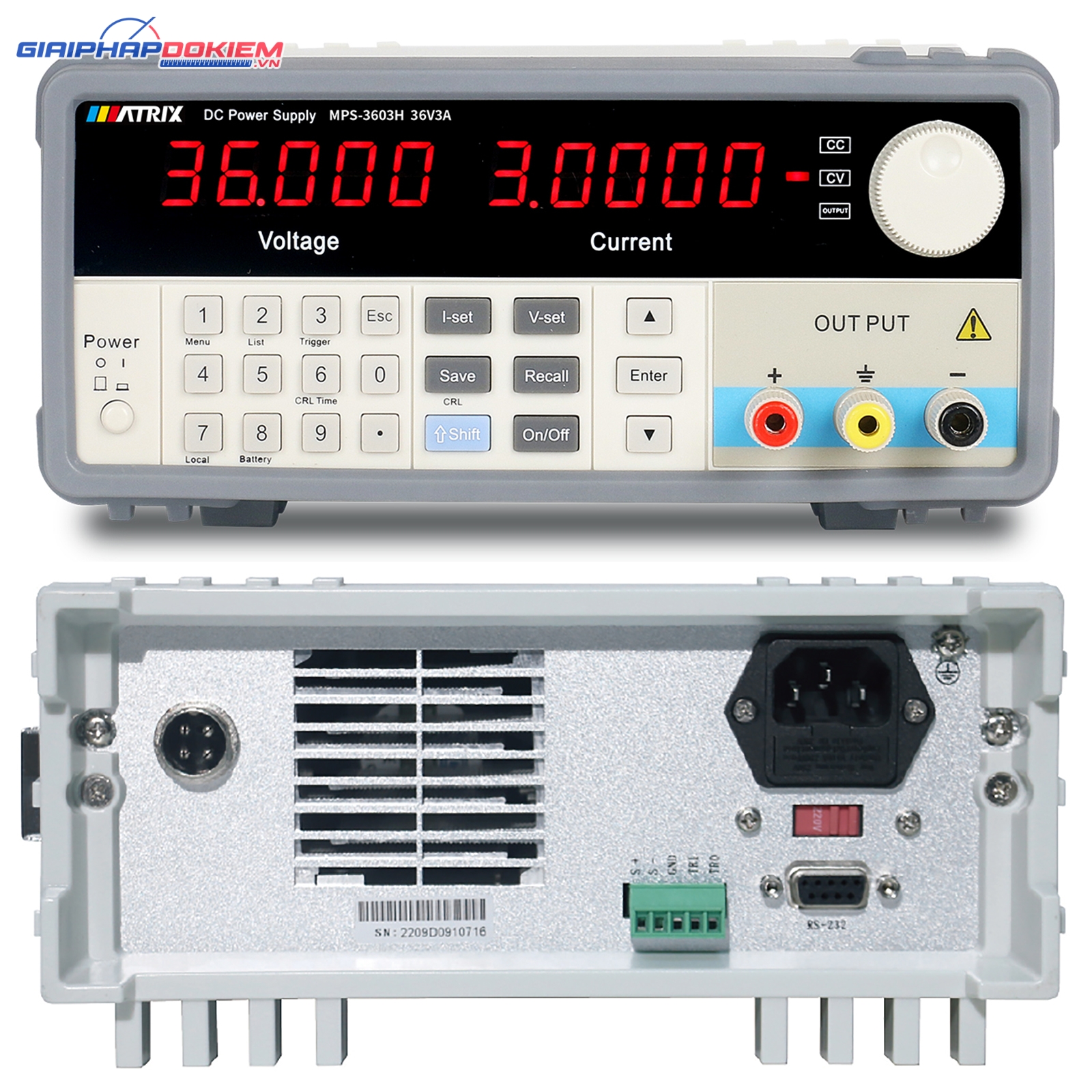 Nguồn lập trình một chiều (DC) Matrix MPS-3603H (36V-3A) 4 Nguồn lập trình một chiều (DC) Matrix MPS-3603H (36V-3A) - Ảnh 2