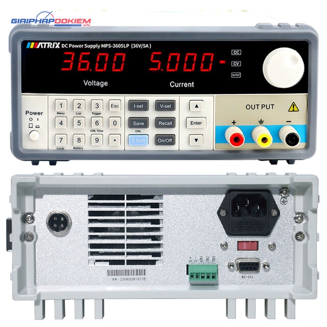 Nguồn lập trình một chiều (DC) Matrix MPS-3605LP (36V-5A) 4 Nguồn lập trình một chiều (DC) Matrix MPS-3605LP (36V-5A) - Ảnh 2