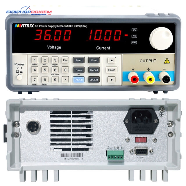 Nguồn lập trình một chiều (DC) Matrix MPS-3610LP (36V-10A) 4 Nguồn lập trình một chiều (DC) Matrix MPS-3610LP (36V-10A) - Ảnh 2