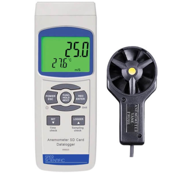 Máy đo gió Sper Scientific 850023 5 Máy đo gió Sper Scientific 850023
