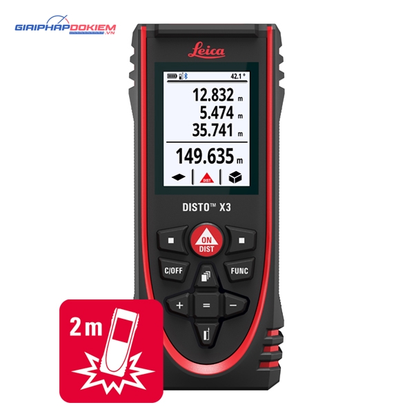 Máy đo khoảng cách laser Leica DISTO X3 Đo xa 150m Bluetooth 7 Máy đo khoảng cách laser Leica DISTO X3 Đo xa 150m Bluetooth - Ảnh 3