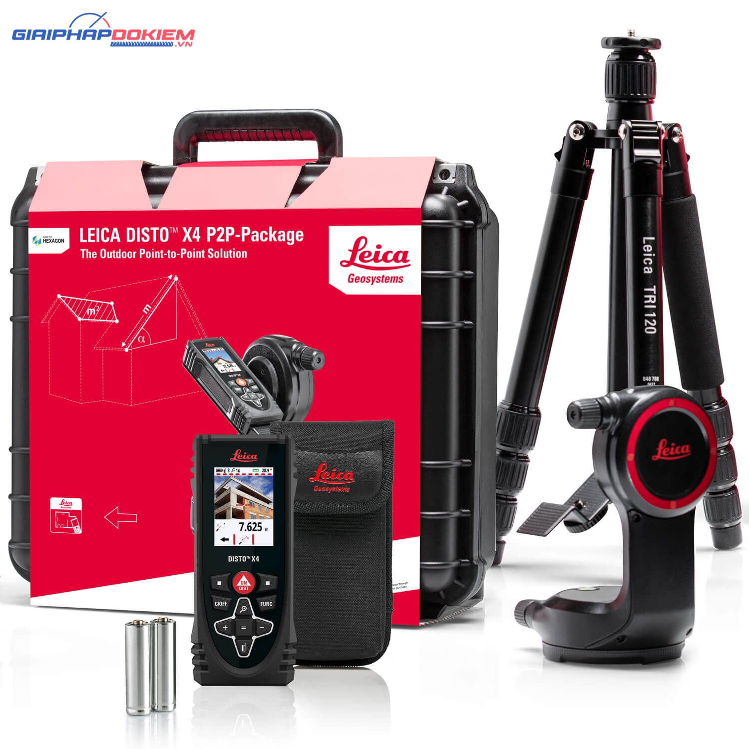 Máy đo khoảng cách laser Leica DISTO X4 Package 150m 2 Máy đo khoảng cách laser Leica DISTO X4 Package