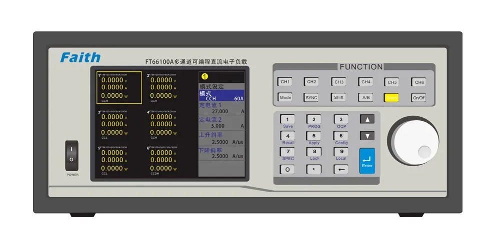 Tải điện tử DC đa kênh Faith FT66108A (600W, 20A, 500V) 4 Tải điện tử DC đa kênh Faith FT66108A (600W, 20A, 500V)