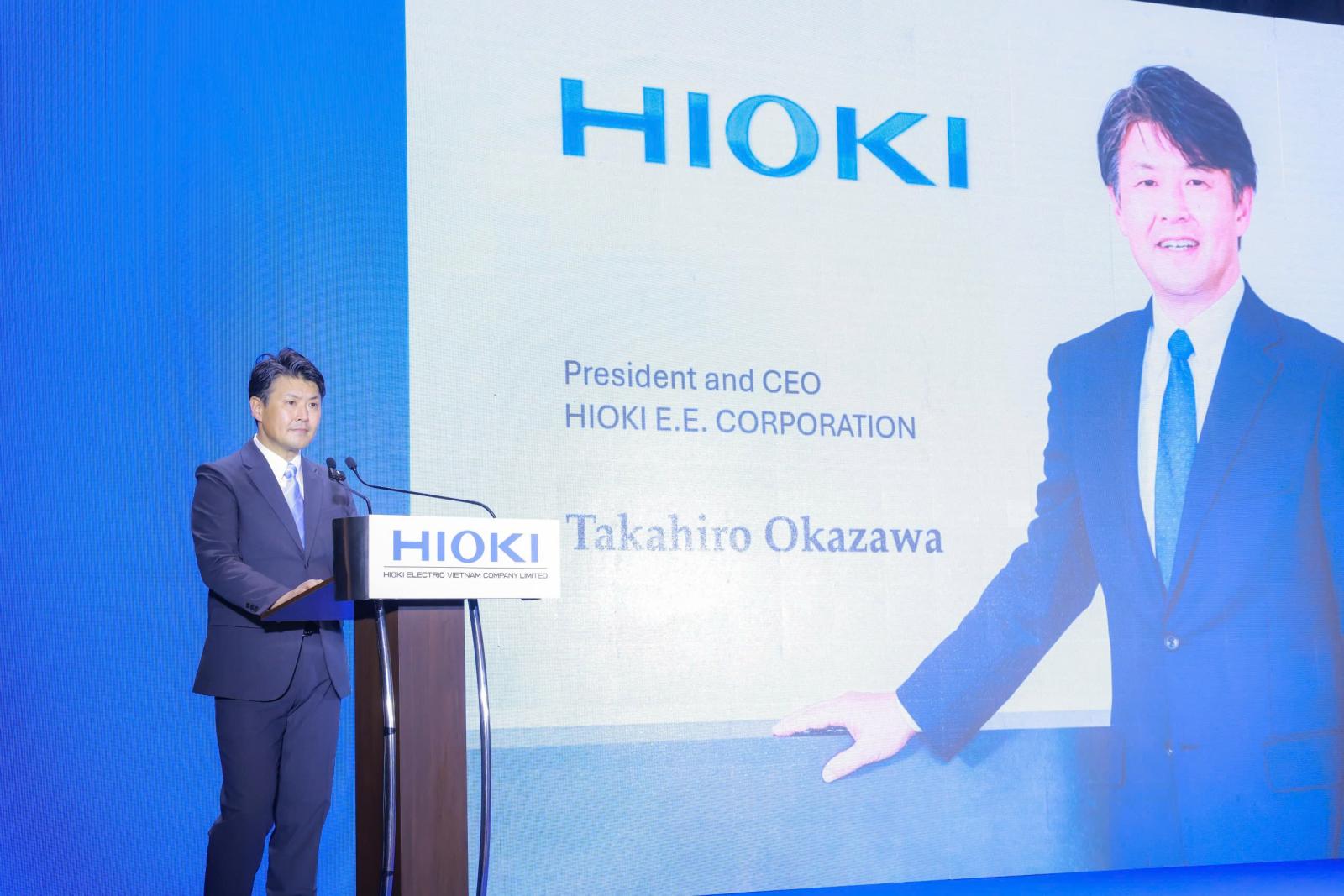 Đại Diện Giải Pháp Đo Kiểm Tham Dự Lễ Thành Lập Công Ty Hioki Việt Nam Ở Hà Nội 10 Ông Takahiro Okazawa - Chủ tịch kiêm Tổng Giám Đốc Điều Hành Tập đoàn Hioki phát biểu tại sự kiện