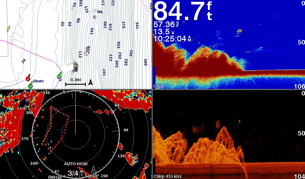 Máy Định Vị Dò Cá GARMIN AQUAMAP 1052xs 25 Máy định vị dò cá GARMIN AQUAMAP 1052xs