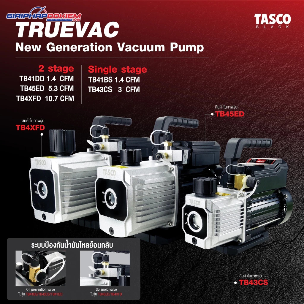 Máy hút chân không 2 cấp Tasco TB41DD 6 Máy hút chân không 2 cấp Tasco TB41DD - Ảnh 3