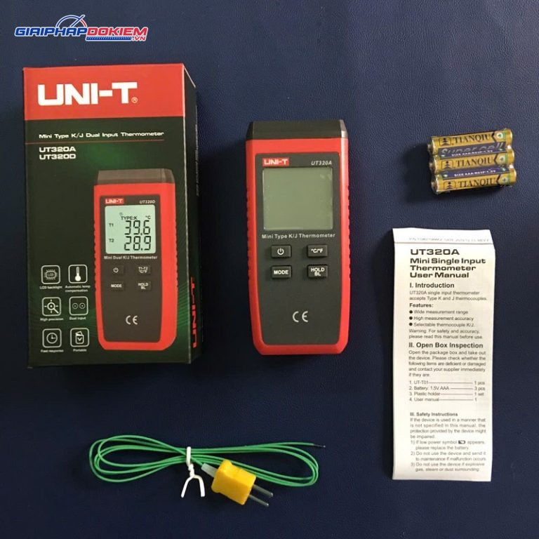 Máy đo nhiệt độ tiếp xúc Uni-T UT320A (1300°C) 2 Máy đo nhiệt độ tiếp xúc Uni-T UT320A (1300°C) - Ảnh 2