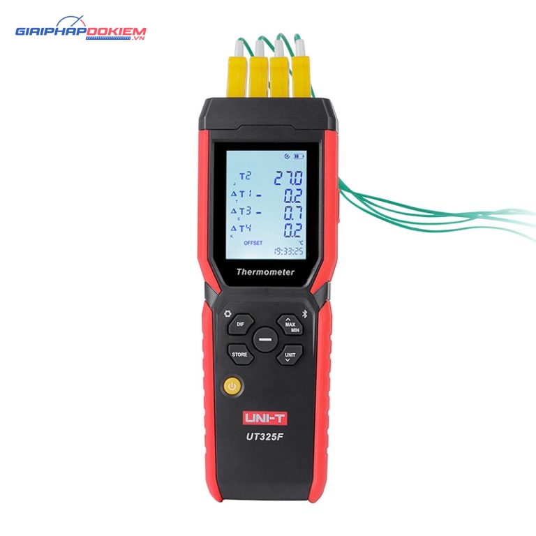Máy đo nhiệt độ tiếp xúc 4 kênh Uni-T UT325F (-200℃ đến 1372℃) 1 Máy đo nhiệt độ tiếp xúc 4 kênh Uni-T UT325F (-200℃ đến 1372℃)