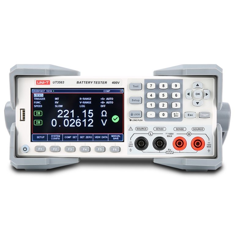 Máy kiểm tra pin để bàn Uni-T UT3563 (400V;3.2kΩ) 1 Máy kiểm tra pin để bàn Uni-T UT3563 (400V;3.2kΩ)