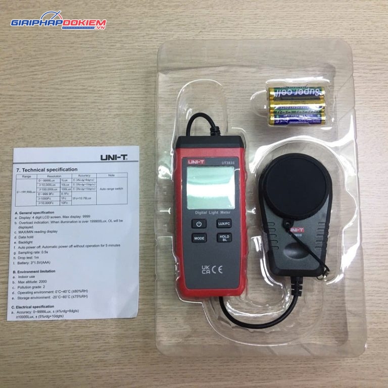 Máy đo cường độ ánh sáng Uni-T UT383S 2 Máy đo cường độ ánh sáng Uni-T UT383S - Ảnh 2