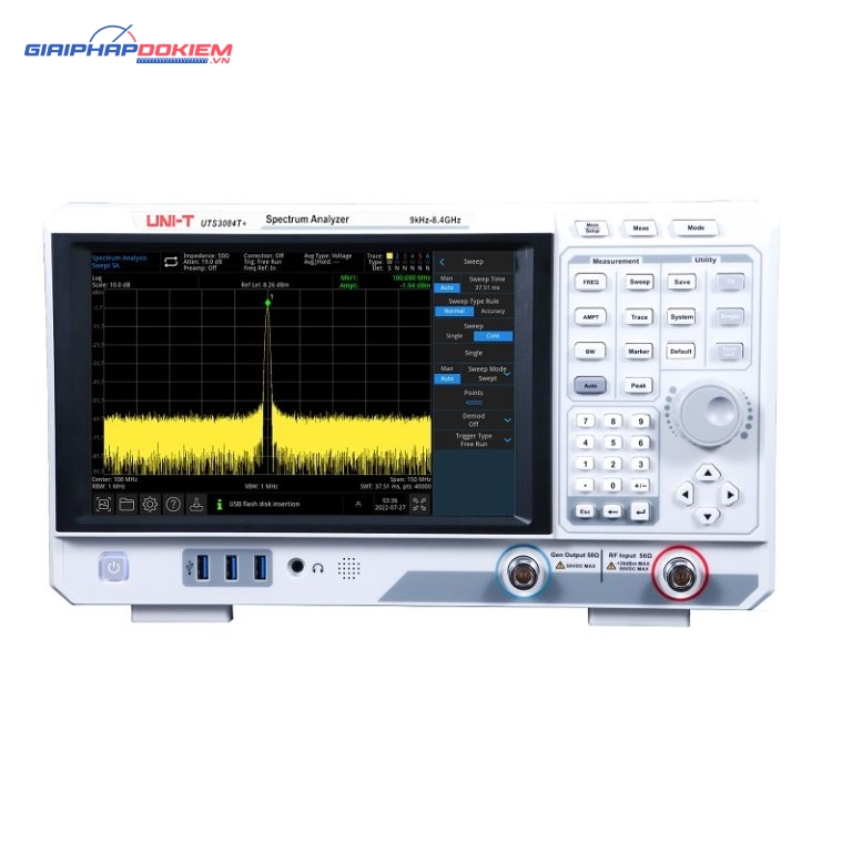 Máy phân tích phổ Uni-T UTS3084T+(9kHz-8.4GHz) 1 Máy phân tích phổ Uni-T UTS3084T+(9kHz-8.4GHz)
