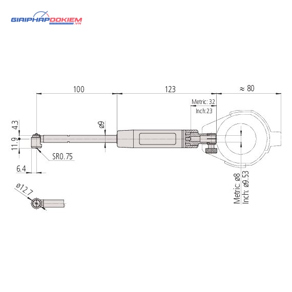Bộ Đồng Hồ Đo Lỗ Trong Tiếp Xúc 2 Điểm 0.7-1.4"/0.0005" Mitutoyo 511-741-20 4 Bộ Đồng Hồ Đo Lỗ Trong Tiếp Xúc 2 Điểm 0.7-1.4"/0.0005" Mitutoyo 511-741-20 - Ảnh 2