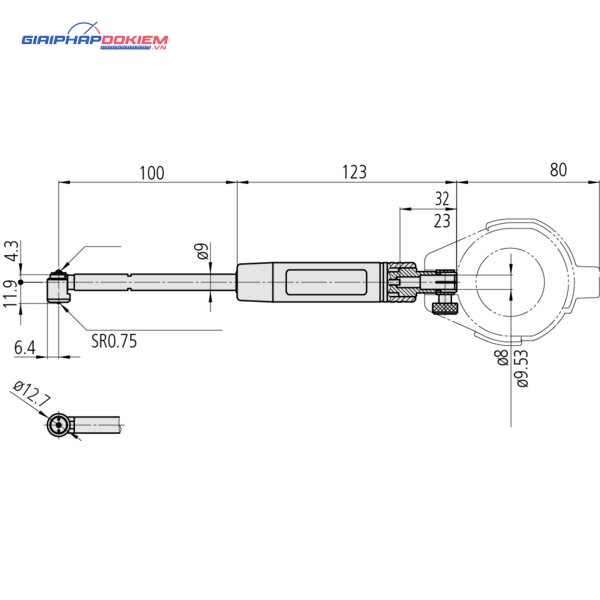 Bộ Đồng Hồ Đo Lỗ Trong Tiếp Xúc 2 Điểm 0,7-6", 0,0001" Mitutoyo 511-932-20 4 Bộ Đồng Hồ Đo Lỗ Trong Tiếp Xúc 2 Điểm 0,7-6", 0,0001" Mitutoyo 511-932-20 - Ảnh 2