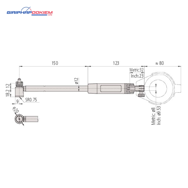 Bộ Đồng Hồ Đo Lỗ Trong Tiếp Xúc 2 Điểm 1.4-2.5"/0.0001" Mitutoyo 511-752-20 4 Bộ Đồng Hồ Đo Lỗ Trong Tiếp Xúc 2 Điểm 1.4-2.5"/0.0001" Mitutoyo 511-752-20 - Ảnh 2