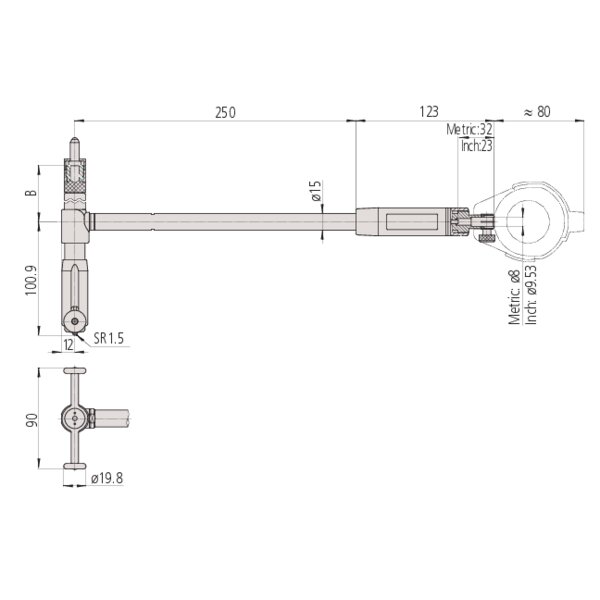 Bộ Đồng Hồ Đo Lỗ Trong Tiếp Xúc 2 Điểm 6.5-10"/0.0001" Mitutoyo 511-755-20 4 Bộ Đồng Hồ Đo Lỗ Trong Tiếp Xúc 2 Điểm 6.5-10"/0.0001" Mitutoyo 511-755-20 - Ảnh 2