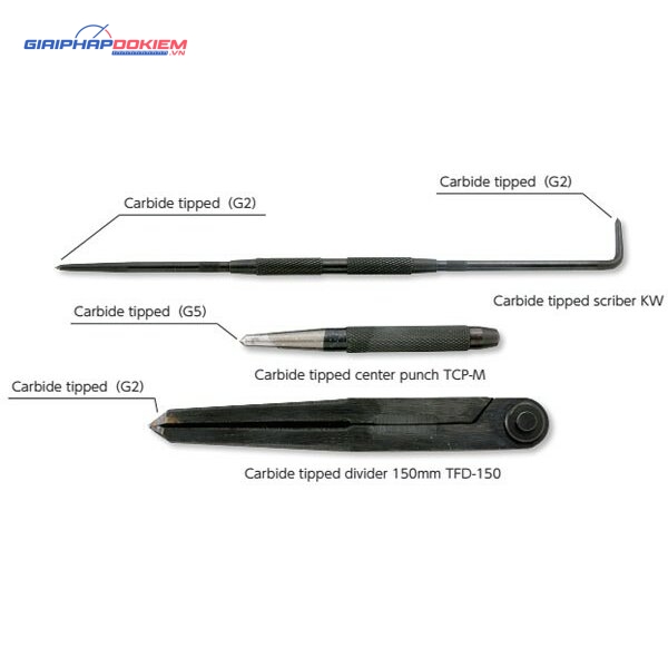 Bộ lấy dấu 3 món mũi carbide Niigata Seiki CTS-3 2 Bộ lấy dấu 3 món mũi carbide Niigata Seiki CTS-3