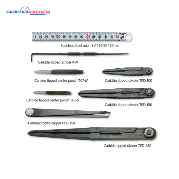 Bộ lấy dấu 8 món mũi carbide Niigata Seiki CTS-8 2 Bộ lấy dấu 8 món mũi carbide Niigata Seiki CTS-8