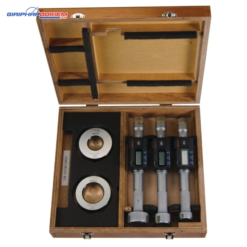 Bộ Panme Đo Lỗ 3 Chấu Điện Tử Metric/ Inch 1-2", Interchange. Head IP65, TIN Mitutoyo 468-988 10 Bộ Panme Đo Lỗ 3 Chấu Điện Tử Metric/ Inch 1-2", Interchange. Head IP65, TIN Mitutoyo 468-988