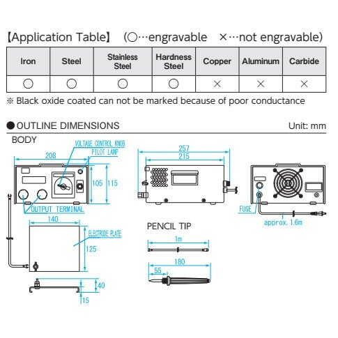 Bút khắc dấu bằng điện Niigata Seiki EP-A3 6 Bút khắc dấu bằng điện Niigata Seiki EP-A3 - Ảnh 3