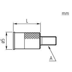 Đầu đo đồng hồ so D=0,2", Steel, Inch Mitutoyo 21AAA044 5 dau do dong ho so measuring head holtest borematic series 368 468 568 8 10mm 04azb137 1