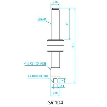 Đầu dò gá tâm đường kính 4mm Niigata Seiki SR-104 4 Đầu dò gá tâm đường kính 4mm Niigata Seiki SR-104 - Ảnh 2
