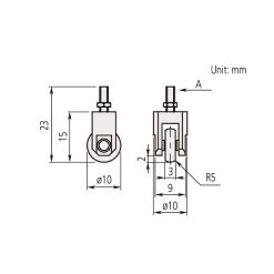Đầu lăn đồng hồ so D=10mm Mitutoyo 901954 7 dau lan dong ho so contact element roller point d 10mm roll inch 901991 1