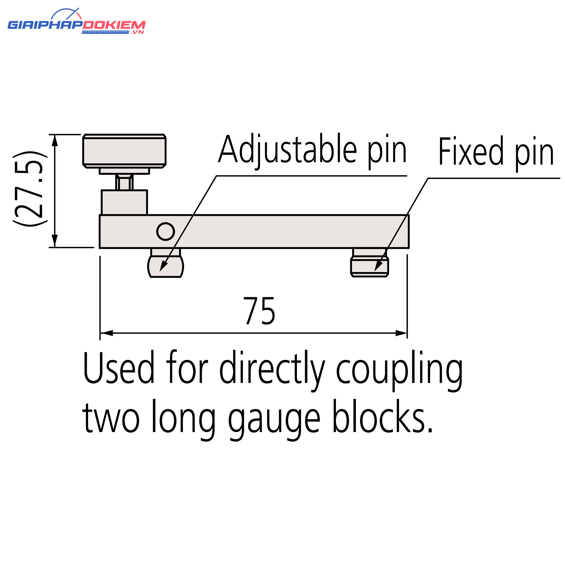 Đầu nối cho 2 khối đo dài Connector A Mitutoyo 619031 4 Đầu nối cho 2 khối đo dài Connector A Mitutoyo 619031 - Ảnh 2