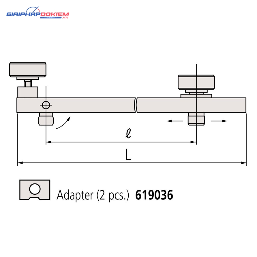 Đầu nối cho 2 khối đo dài Connector B Mitutoyo 619032 4 Đầu nối cho 2 khối đo dài Connector B Mitutoyo 619032 - Ảnh 2