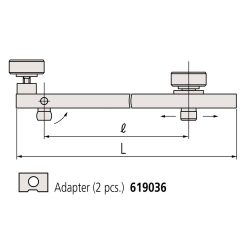 dau noi cho 2 khoi do dai connector c mitutoyo 619033 1