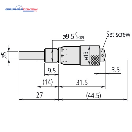 Đầu Panme 0-0,5" Mitutoyo 148-112 4 Đầu Panme 0-0,5" Mitutoyo 148-112 - Ảnh 2