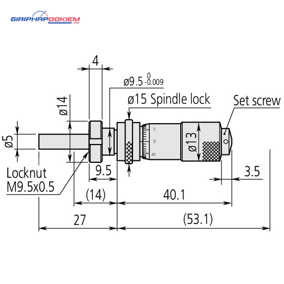Đầu Panme 0-0,5" Mitutoyo 148-123 4 Đầu Panme 0-0,5" Mitutoyo 148-123 - Ảnh 2