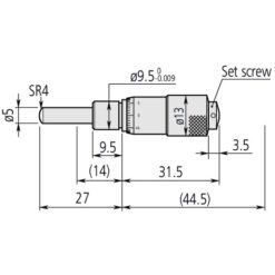 Đầu Panme 0-0,5" Mitutoyo 148-811 5 dau panme 0 0 5 mitutoyo 148 813 1