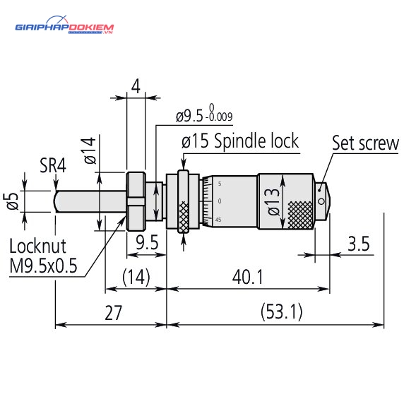 Đầu Panme 0-0,5" Mitutoyo 148-831 4 Đầu Panme 0-0,5" Mitutoyo 148-831 - Ảnh 2