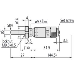 Đầu Panme 0-13mm Mitutoyo 148-802 5 dau panme 0 13mm mitutoyo 148 802 1