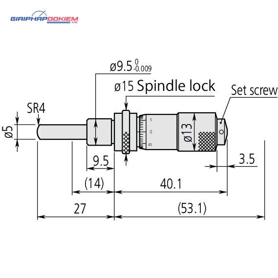 Đầu Panme 0-13mm Mitutoyo 148-803 4 Đầu Panme 0-13mm Mitutoyo 148-803 - Ảnh 2