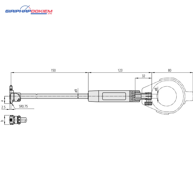 Đồng Hồ Đo Lỗ Nhỏ Tiếp Xúc 2 Điểm 50-150mm/0.001mm Mitutoyo 511-437-20 6 Đồng Hồ Đo Lỗ Nhỏ Tiếp Xúc 2 Điểm 50-150mm/0.001mm Mitutoyo 511-437-20 - Ảnh 2