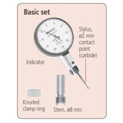 Đồng Hồ So Chân Gập, Dial Test Indicator, Horizontal Type 0,14mm, 0,001mm, 8mm Stem Mitutoyo 513-401-10E 10 dong ho so chan gap dial test indicator dial test indicator horizontal type 0 6mm 0 002mm 4 8mm stem 513 425 10a 2